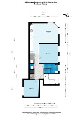 Floor plan - Adriaan van Bergenstraat 2-3, 1056 JW Amsterdam 